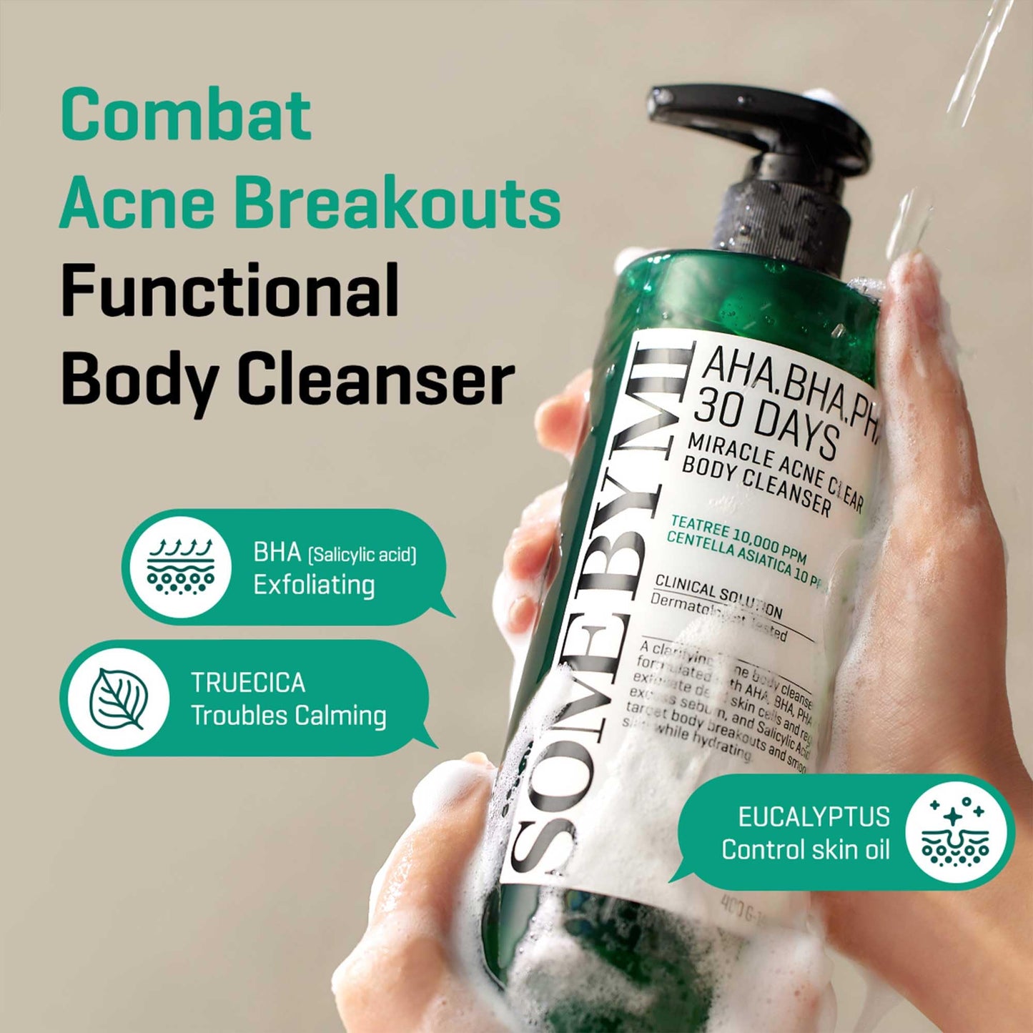 Some By Mi Miracle Acne Treatment Acid Body Wash 400g