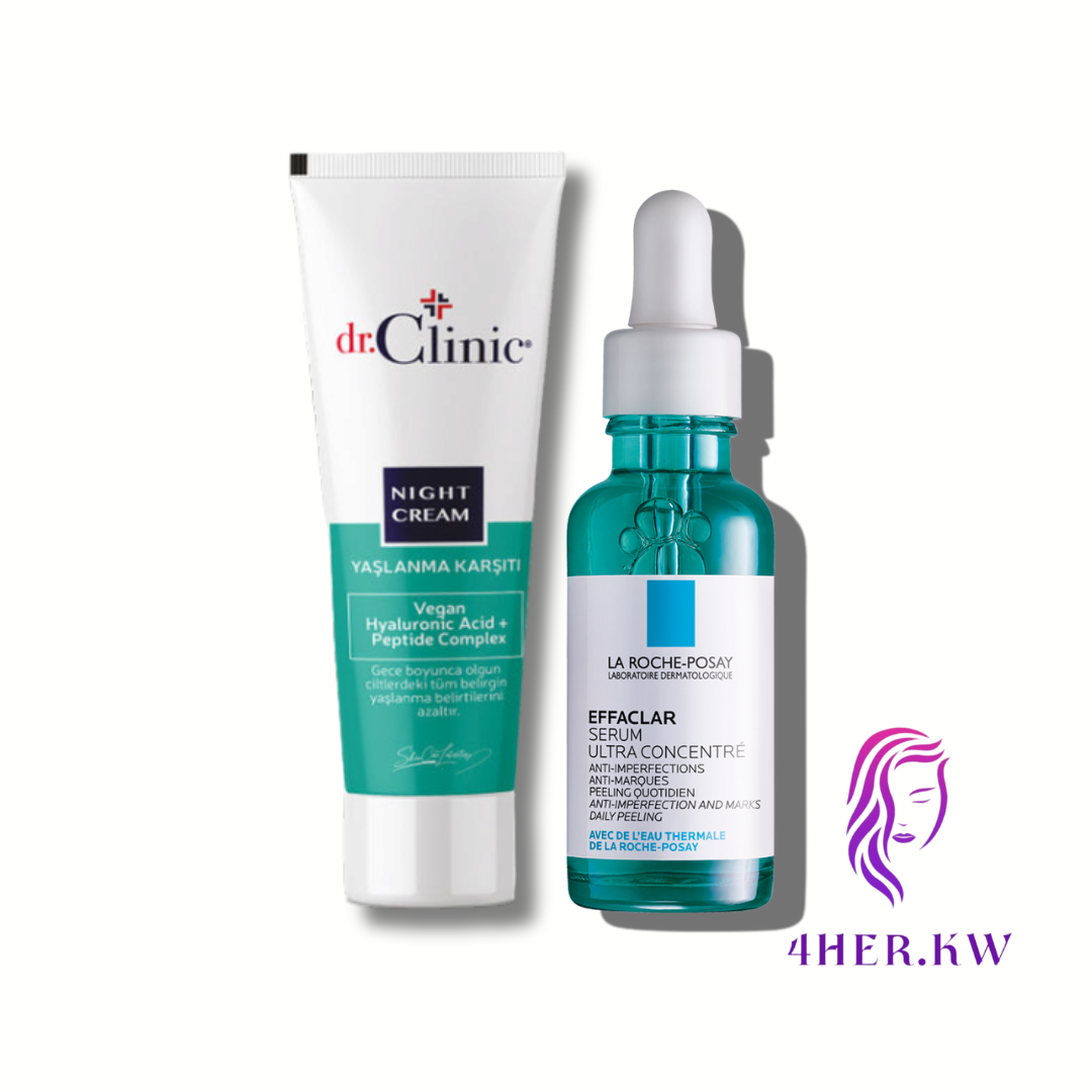 Dr Clinic night cream 50 ml + LA ROCHE POSAY EFFACLAR ULTRA CONCENTRATED SERUM 30ML