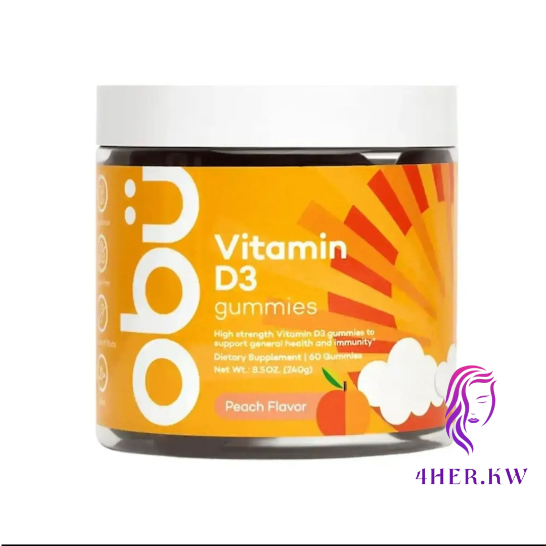 Obu Vitamin D3 Gummies with Peach Flavor 60 Pcs