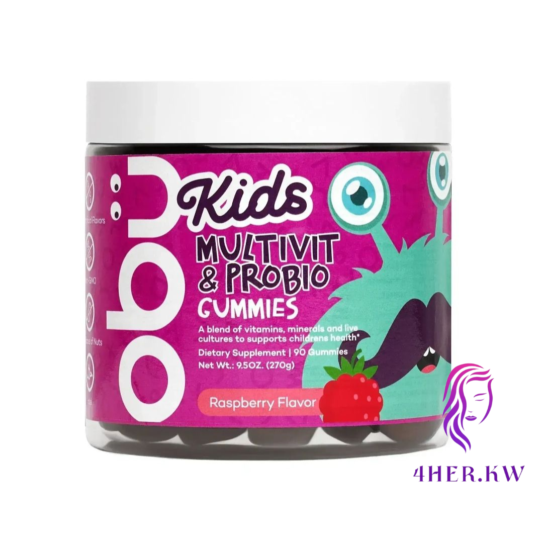 Obu Kids Multivitamin & Probiotic Gummies Raspberry Flavor 90'S