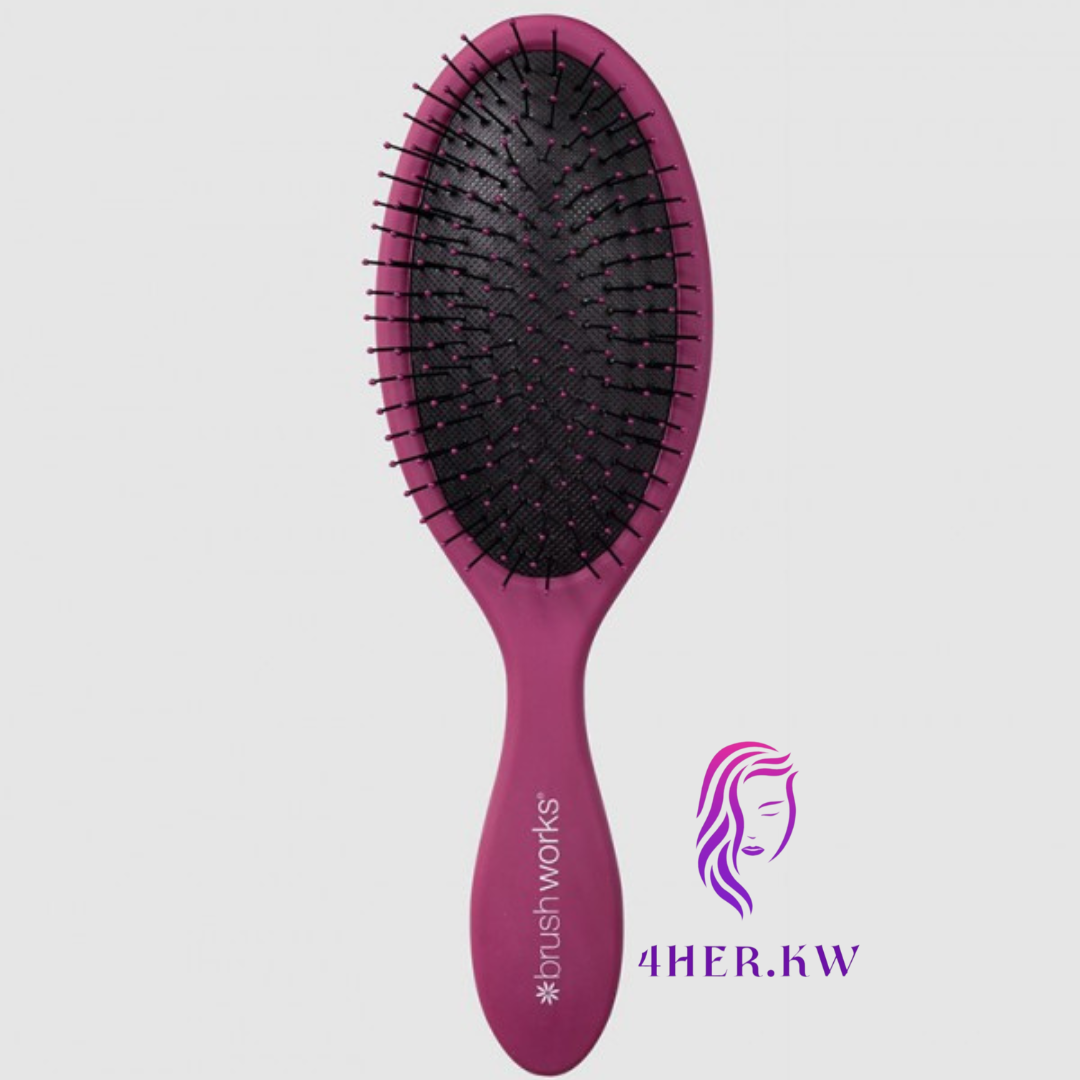 Brushworks Oval Detangling Hair Brush-Pink