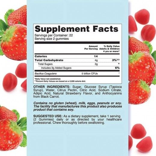 Livs Probiotic Strawberry Flavor 44 Gummies