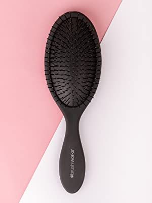 Brushworks Oval Detangling Hair Brush-Black