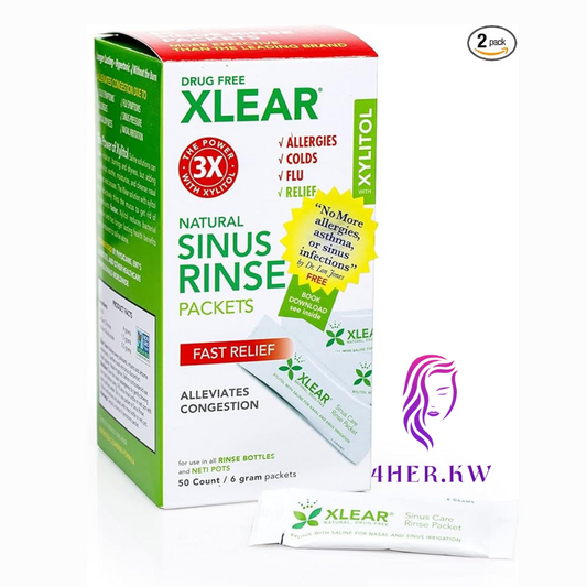 Xlear Xylitol Natural Sinus Rinse Packets 50 Pcs X 6g