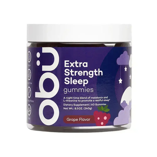 OBU Extra Strength Sleep Gummies – Grape Flavor, 60 Gummies
