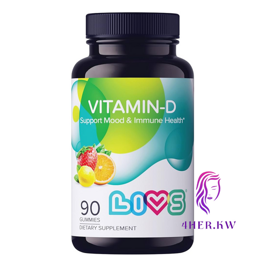 Livs Vitamin-D (2000IU) Orange,Lemon&Straw Flavor 90 Gummies