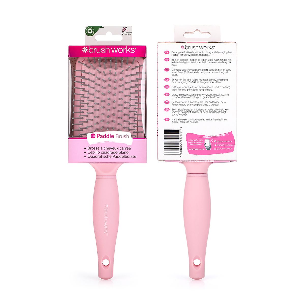 Brushworks Square Paddle Hair Brush