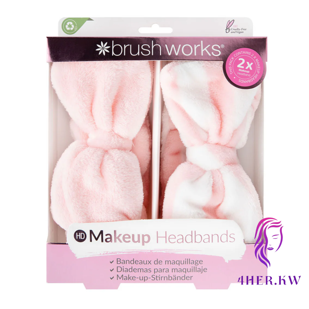 Brushworks Makeup Headbands – 2 Pack